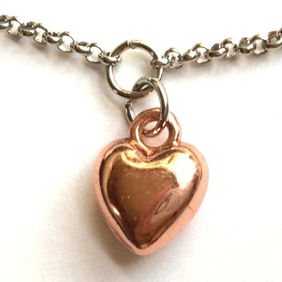 Heart Lock Key Crown Charm Bracelet Anklet 6-8" Love Queen Tri Color Gold Plated - Picture 5 of 12